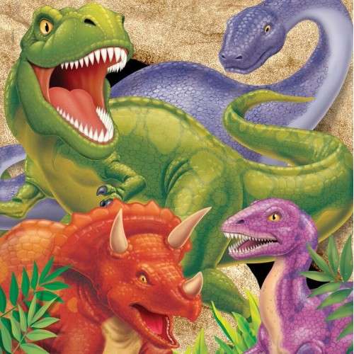 Anniversary House T-Rex Dino Blast Paper Napkins, 16 pcs