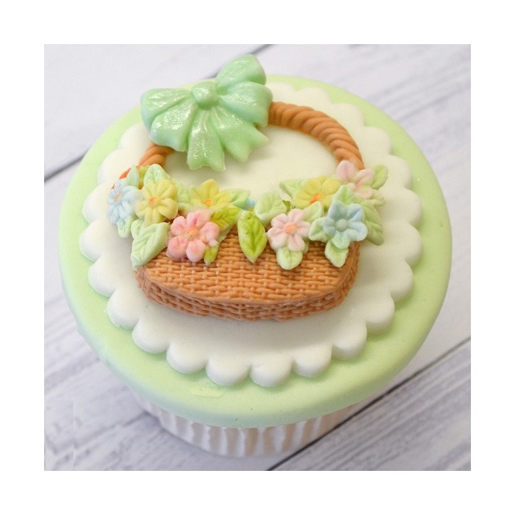 Katy Sue Designs Basket and Flowers Silicone Mould