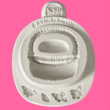 Katy Sue Designs Basket and Flowers Silicone Mould