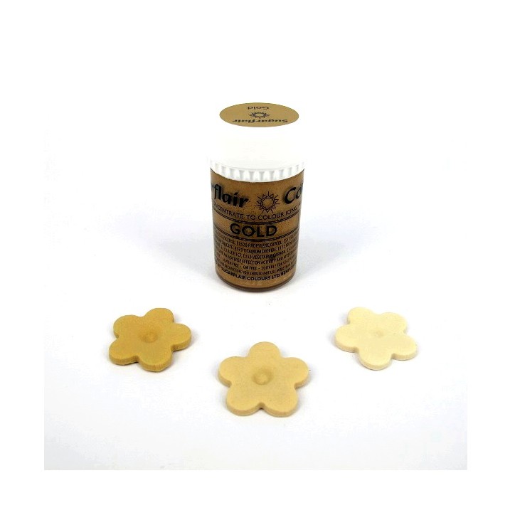 Satin Paste Food Colours Gold - Vegan Food Colouring - Kosher - Glutenfree - Nutfree