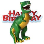 Anniversary House Dinosaurier Tortenfigur mit Happy Birthday Schild