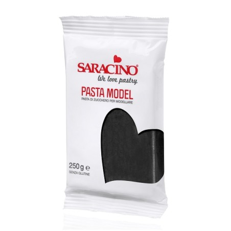 Schwarze Modelliermasse - Glutenfreie Modelliermasse Schwarz - Saracino Modellierpaste