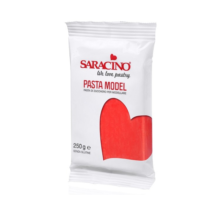 Red Modellingpaste Glutenfree - Saracino Pasta Model Modelling Sugar Paste RED 250g