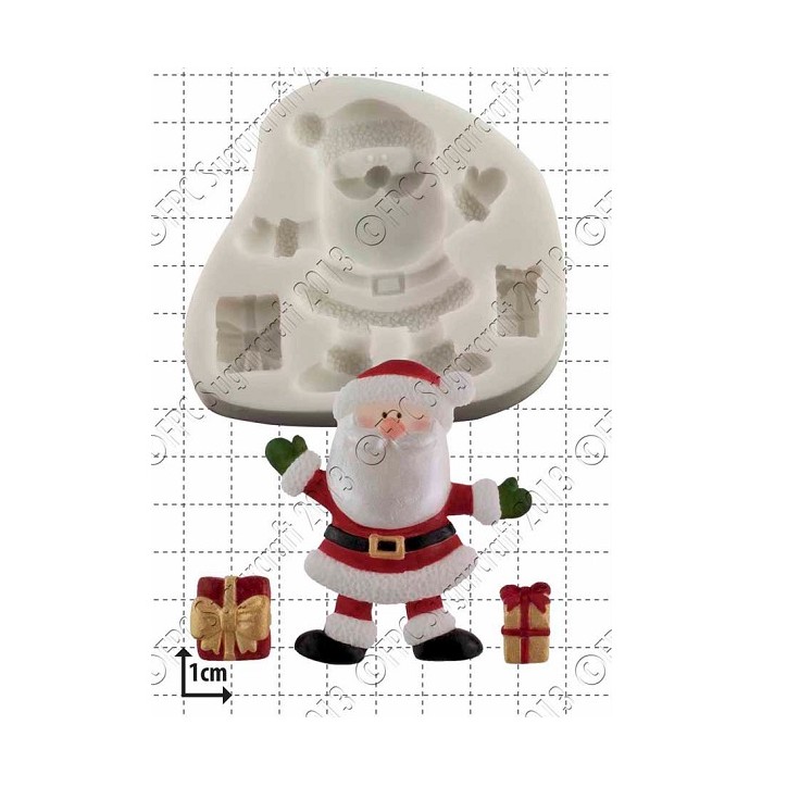 Santa and Gifts Sugarcraft Silicone Mould