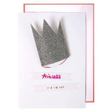 Glitter Princess Crown Card