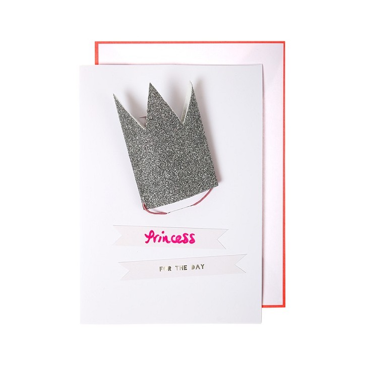 Glitter Princess Crown Card