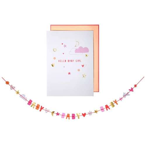 Meri Meri Baby Girl Garland Card