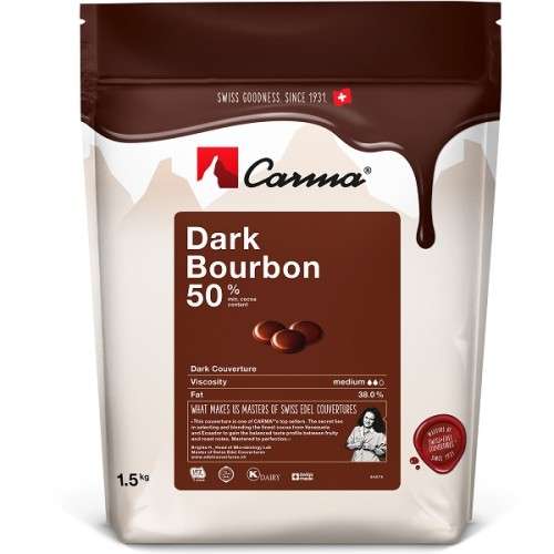 Carma Dark Chocolate Dark Bourbon Couverture 50%, 1500g