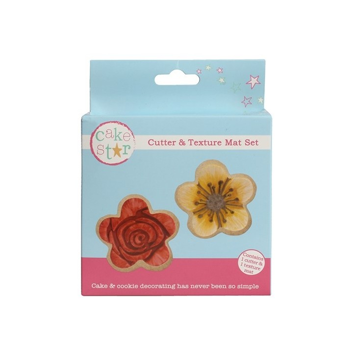 Cake Star Flower Cookie Cutter Texture Set