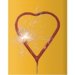 Wondercandle Heart Red, 1 pcs