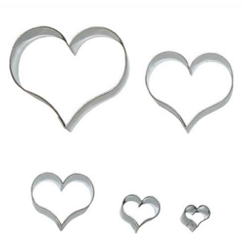 Shaped Heart Cookie Cutter Set, 5 pcs