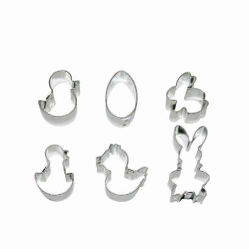 Assorted Miniature Easter Cookie Cutter Set, 6 pcs