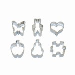 Assorted Miniature Cookie Cutter Set, 6 pcs