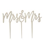 Ginger Ray Mrs & Mrs Wooden Cake Topper