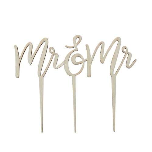 Ginger Ray Mr & Mr Wooden Cake Topper