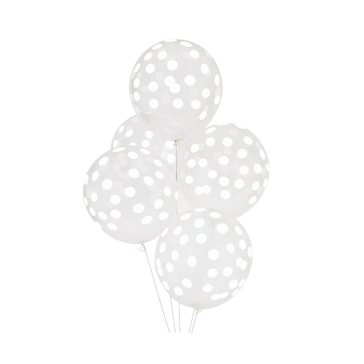 Weisse Confetti Ballons