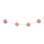 Talking Tables Flower Pom Pom Garland Pink, 3 Meter