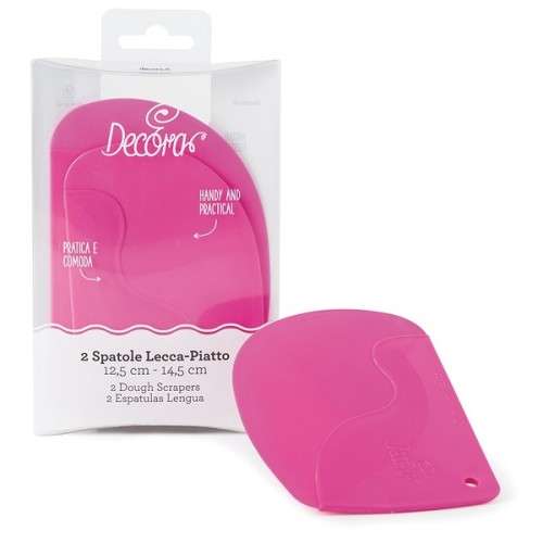 Decora Pink Dough Scraper Set, 2 pcs