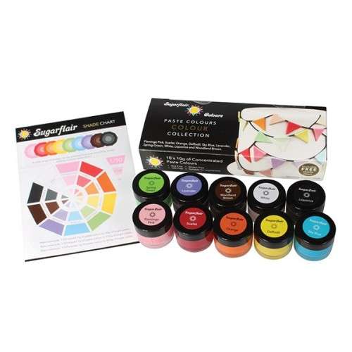 Sugarflair Colours Gelfarben Multipack, 10x10g