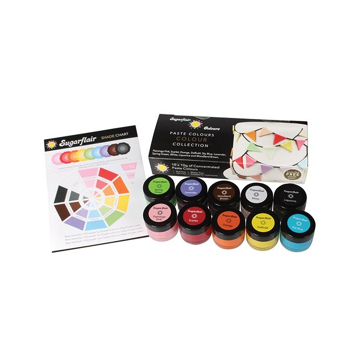 Paste Food Colours - Multipack, 10x10g