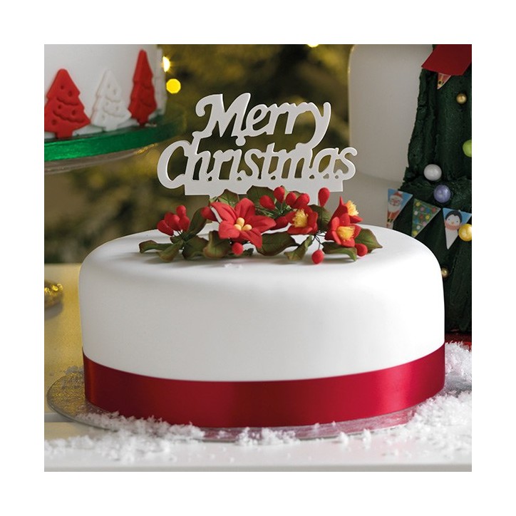 Merry Christmas Gumpaste Cake Topper