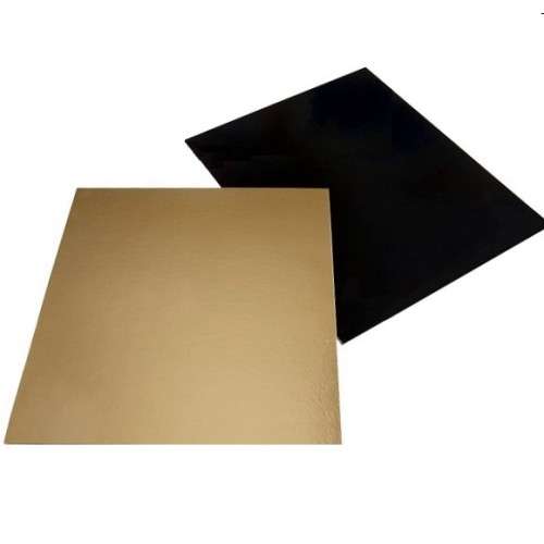 Decora Karton Tortenboden Rechteckig Gold/Schwarz, 30x40cm