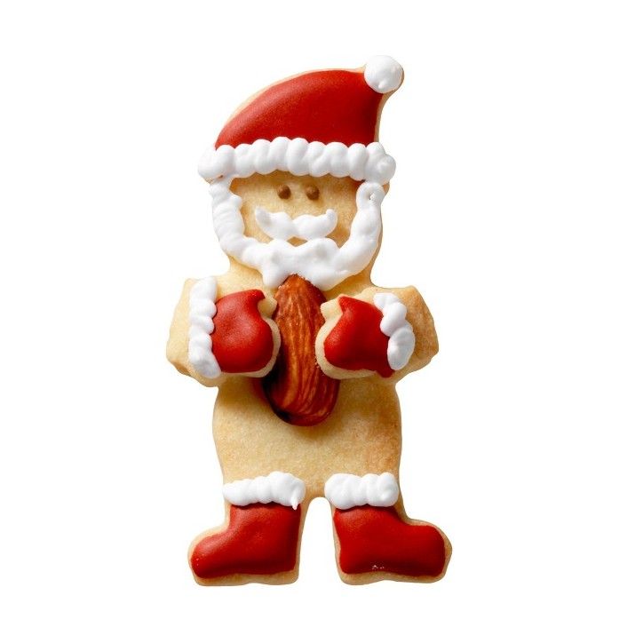 Cuddle Santa Claus Metal Cookie Cutter by RBV Birkmann.