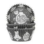 House of Marie Cupcake Förmchen Blackboard Christmas, 50 Stk