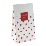 Sambellina Geschenktüten White with Red Stars, 12 Stück