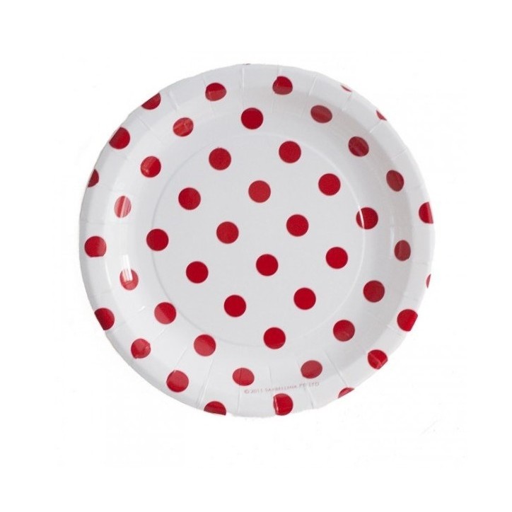 Red/White Polka Dot Cake Plates Sambellina