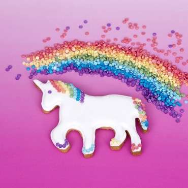 Essbarer Streudekor Einhorn / Regenbogen – 7 Sticks