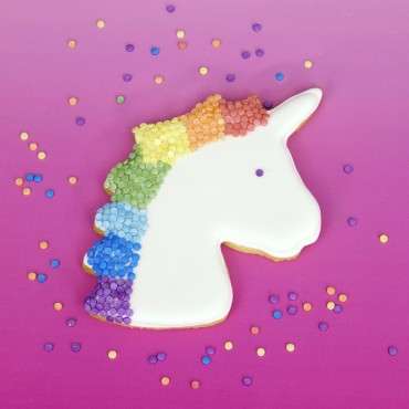 Essbarer Streudekor Einhorn / Regenbogen – 7 Sticks