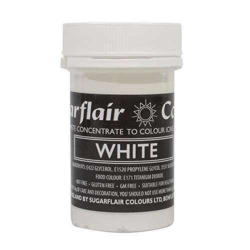 Sugarflair Lebensmittelfarbe Paste Pastell Weiss - White, 25g