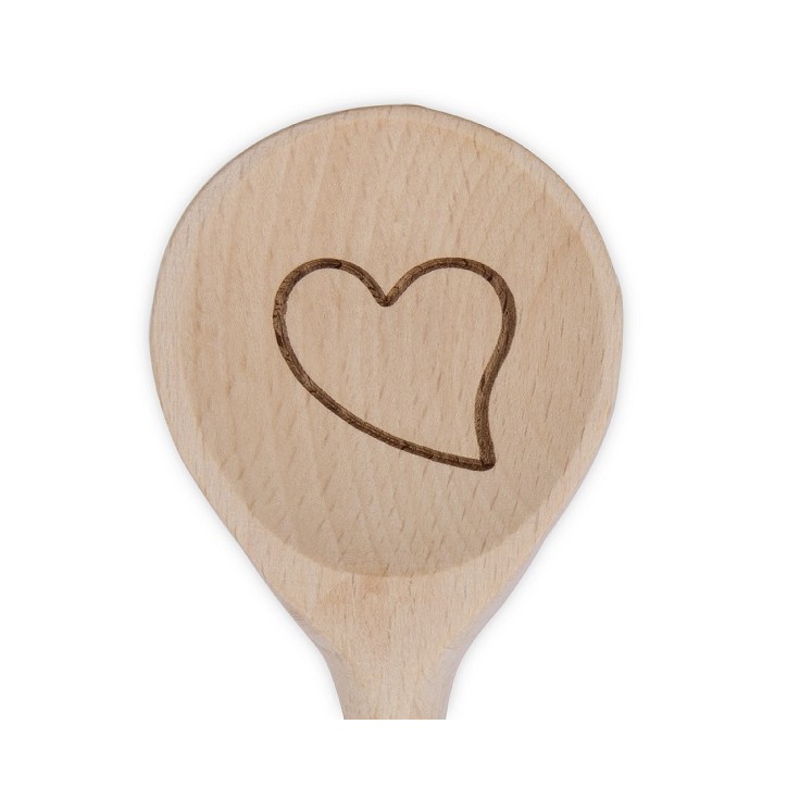 Beechwood Spoon Heart 28cm