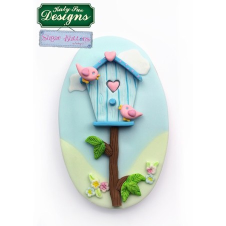 Sugar Buttons Birdhouse Sugarcraft Silicone Mould