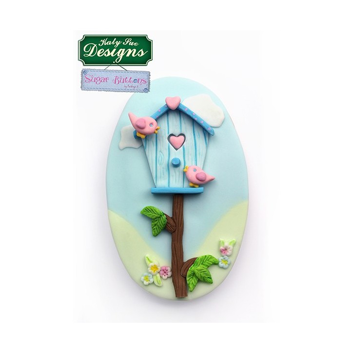 Sugar Buttons Birdhouse Sugarcraft Silicone Mould