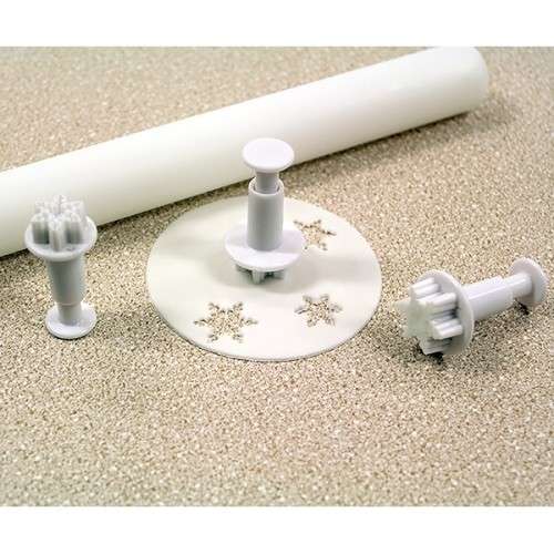 PME Mini Snowflake Plunger Cutters, 3 pcs