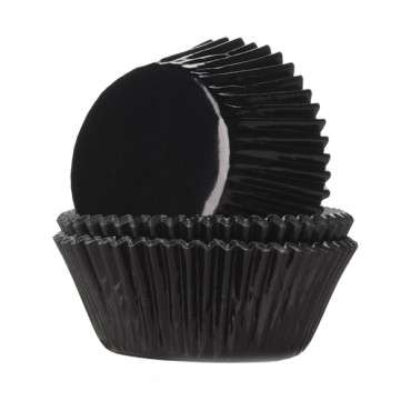 Black metallic cupcake cases - baking cups for special occasions