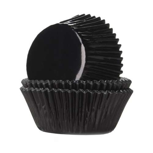 Bakeria Cupcake Förmchen Metallic Schwarz, 64 Stück