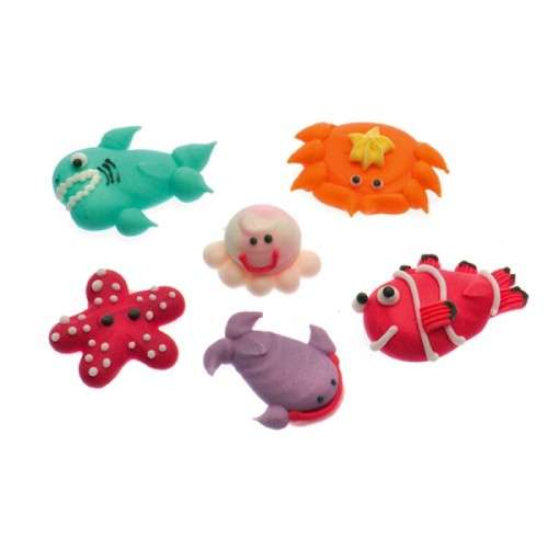 Decora Sea Animals Sugar Pipings, 6 pcs