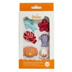 Decora Sea Animals Sugar Pipings, 6 pcs