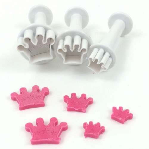 Dekofee Mini Crown Plunger Cutters, 3 pcs