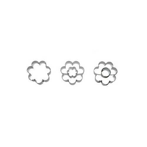 Flower Linzer Cookie Cutter Set, 3 pcs