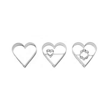 Heart Linzer Cookie Cutter Set