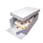 PME Oblong Cake Box white with Board 33x22cm