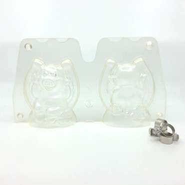 Lucky Charm Chocolate Mould Pig on horseshoe