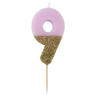 We Heart Birthdays Glitter Candle - 9