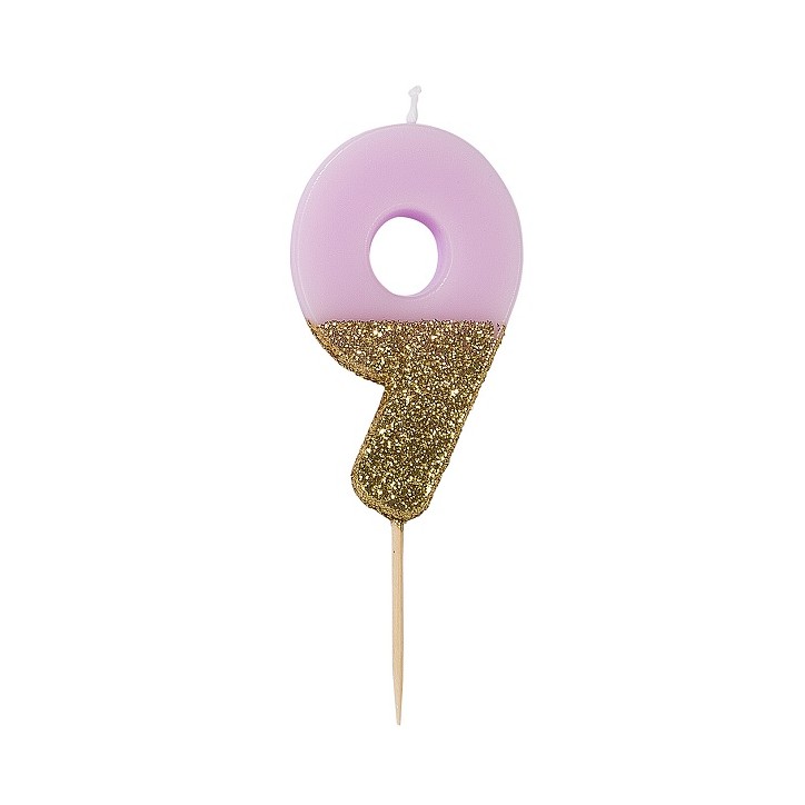 We Heart Birthdays Glitter Candle - 9