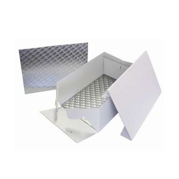 38x27cm PME Oblong Cakebox white with 3mm Cake Board