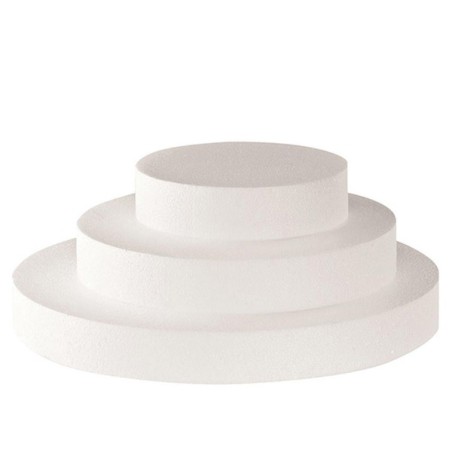 Round Cake Dummie Polystyrene 25x5cm